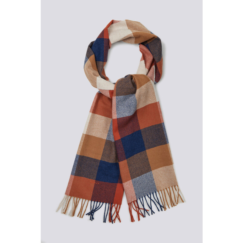 ŠÁLA GANT D2. MULTI CHECK SCARF oranžová None