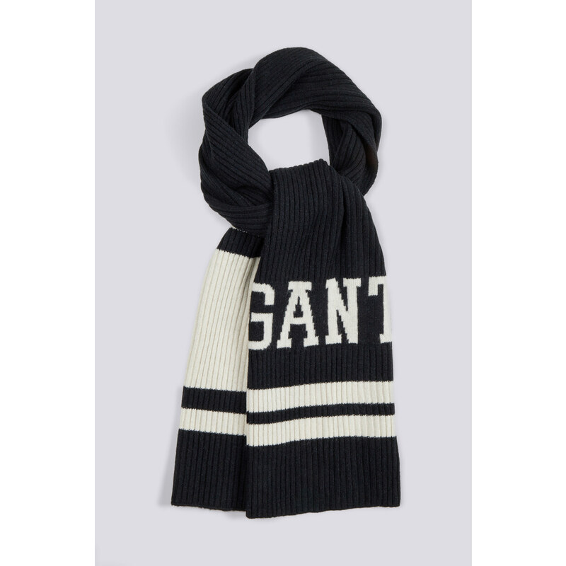 ŠÁLA GANT D1. STRIPED WOOL COLLEGIATE SCARF černá None