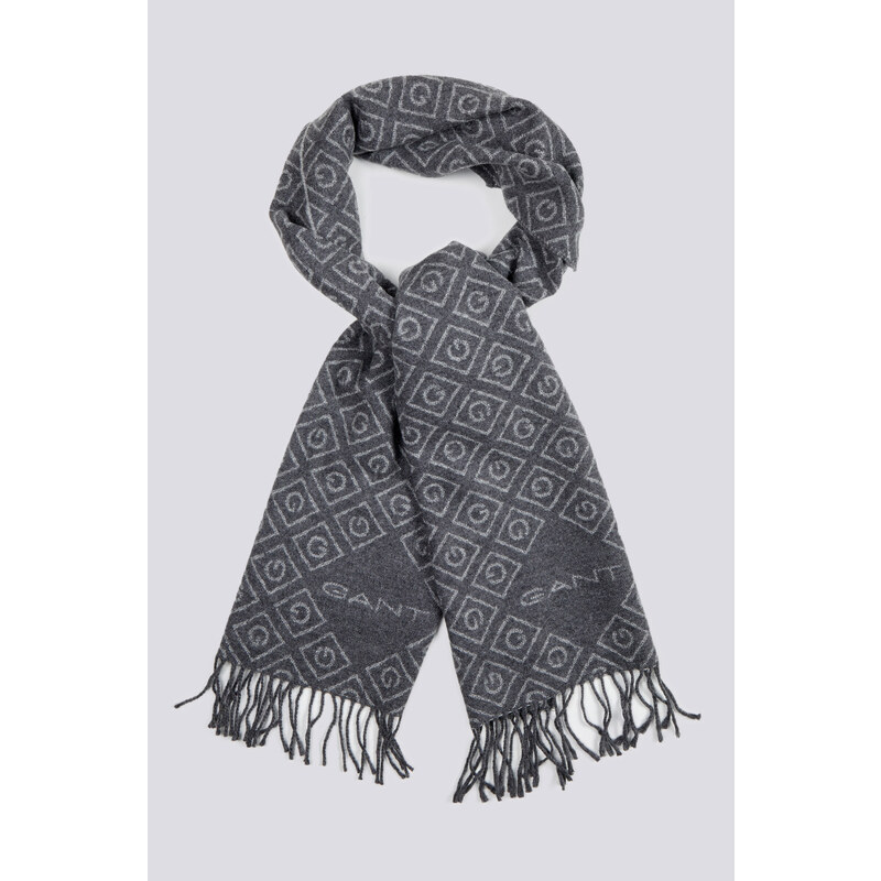 ŠÁLA GANT D2. ICON G WOOL SCARF černá None