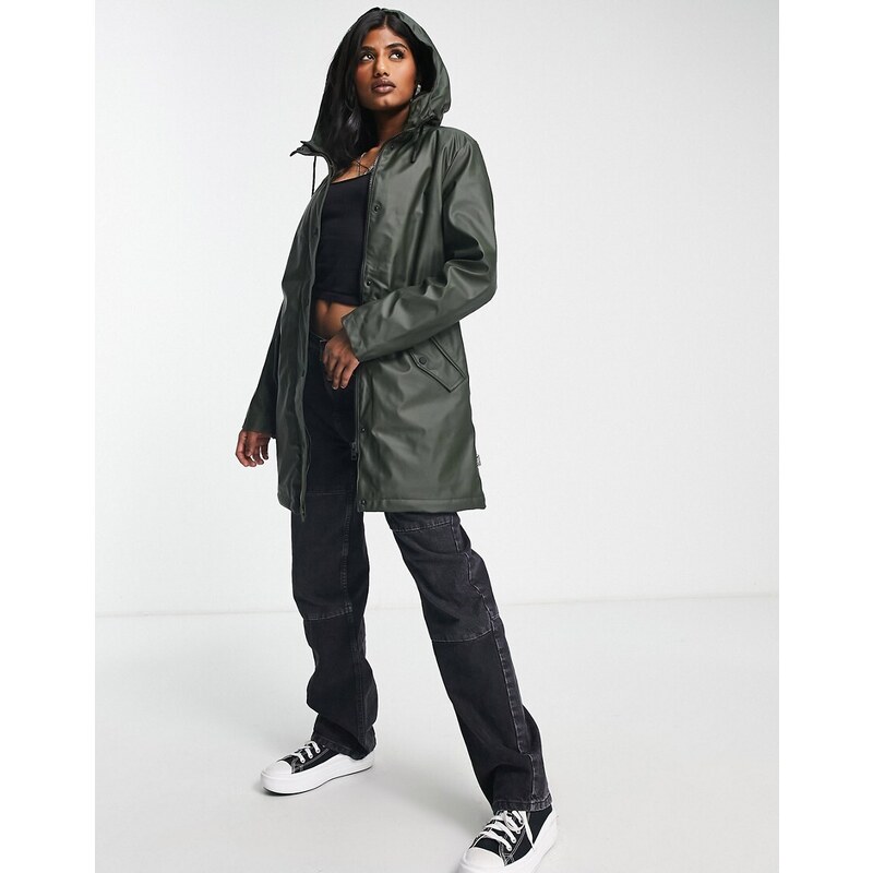ONLY raincoat with hood in khaki green