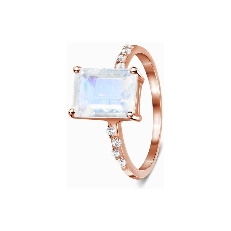 Royal Exklusive Royal Fashion prsten 14k zlato Vermeil GU-DR23091R-ROSEGOLD-MOONSTONE-TOPAZ