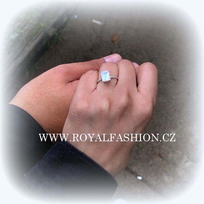 Royal Exklusive Royal Fashion prsten 14k zlato Vermeil GU-DR23091R-ROSEGOLD-MOONSTONE-TOPAZ