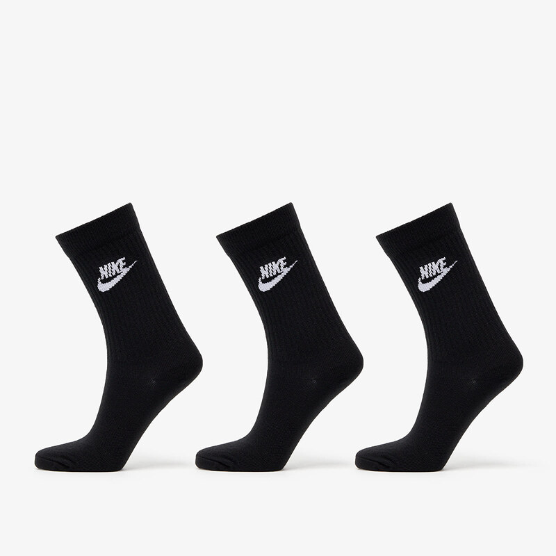 Pánské ponožky Nike Sportwears Everyday Essential Crew 3-Pack Socks Black/ White