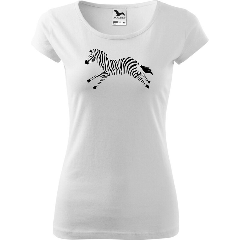 Fenomeno Dámské tričko Zebra - bílé