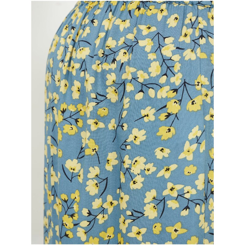 Žluto-modrá květovaná těhotenská sukně Mama.licious Fransisca - Dámské
