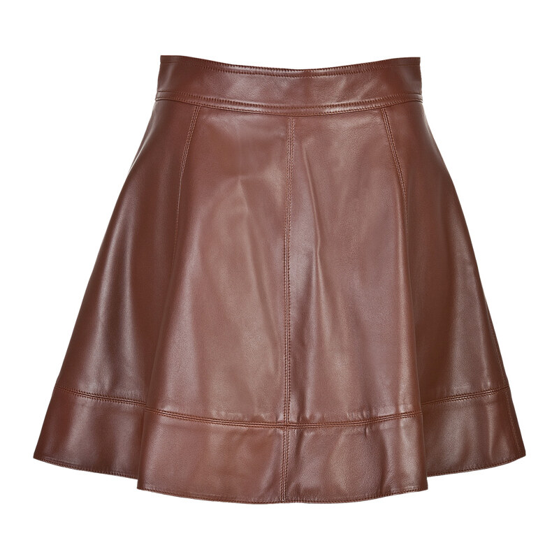 Michael Kors Leather Circle Skirt