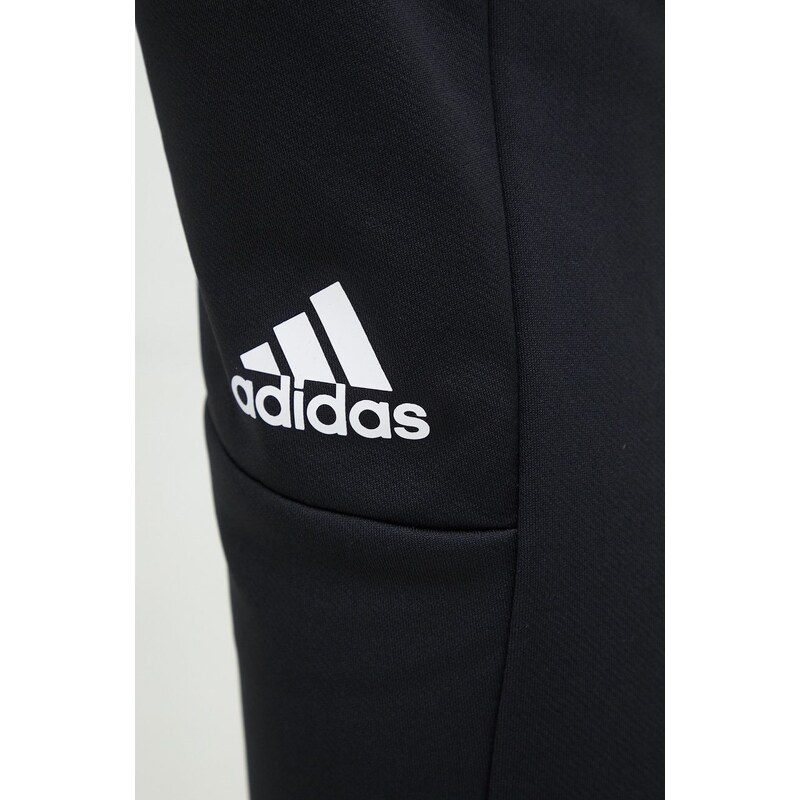 Tréninkové kalhoty adidas Performance Training Icon pánské, černá barva, s potiskem