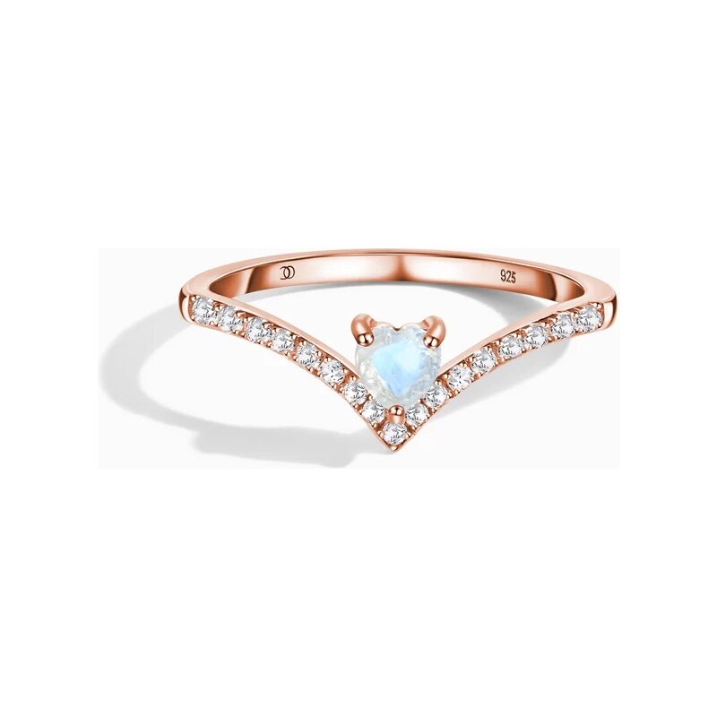 Royal Exklusive Royal Fashion prsten 14k zlato Vermeil GU-DR20232R-ROSEGOLD-MOONSTONE-TOPAZ