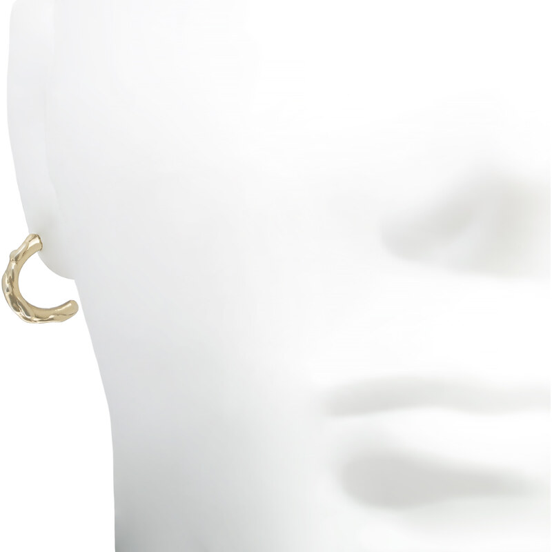 Klára Bílá Jewellery Dámské zlaté náušnice Aqua půlkruhy Stříbro 925/1000
