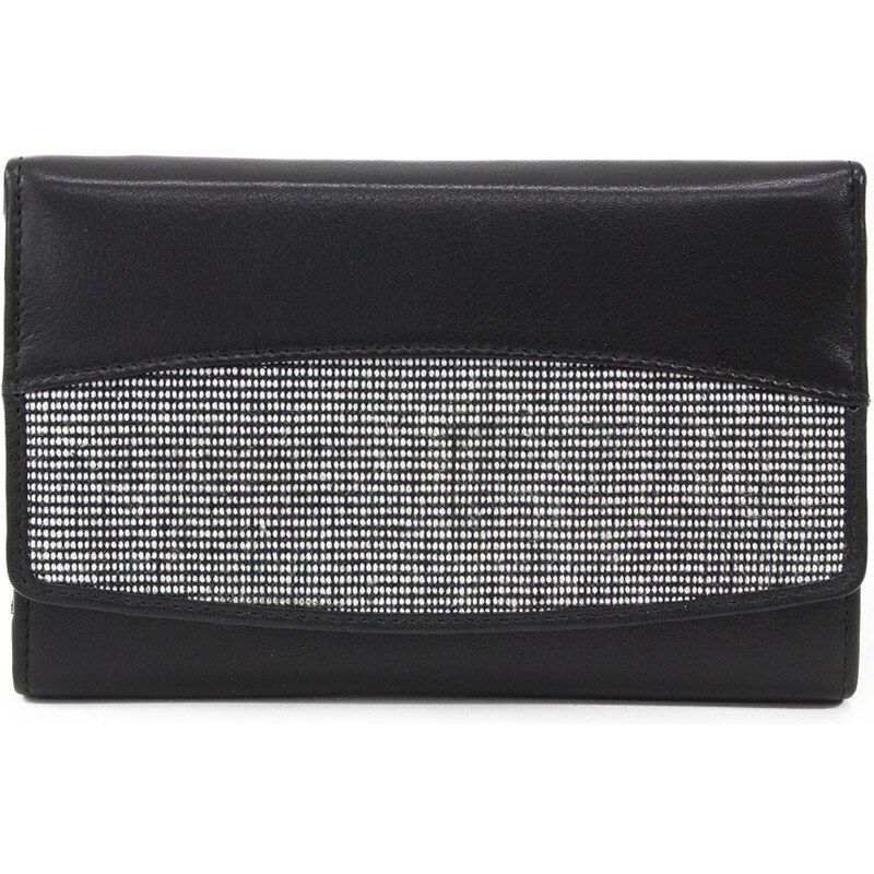 Černobílá dámská kožená rámová peněženka Khloen