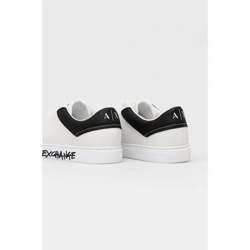 Kožené sneakers boty Armani Exchange bílá barva