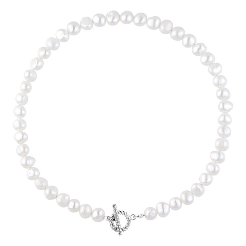 Manoki Perlový náhrdelník Katerina - chirurgická ocel, říční perla