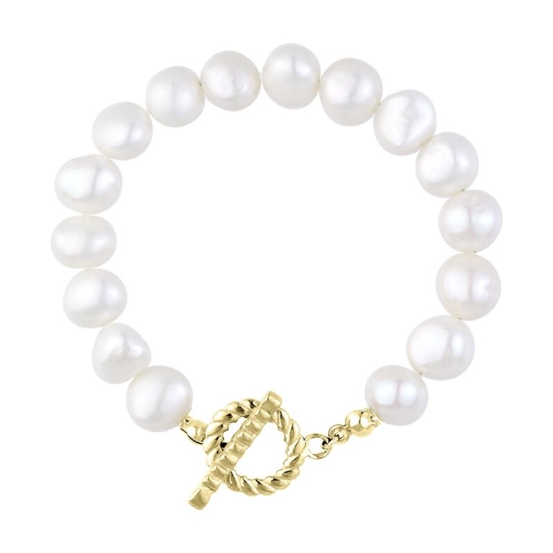 Manoki Perlový náramek Katerina Gold - říční perla, chirurgická ocel 73453799