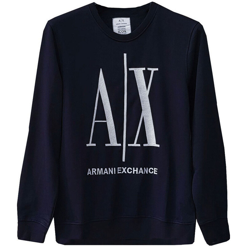 Pánská modrá mikina-triko Armani Exchange