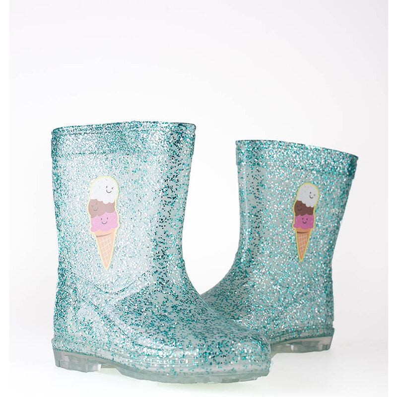 Glitter high boots girls Shelvt mint