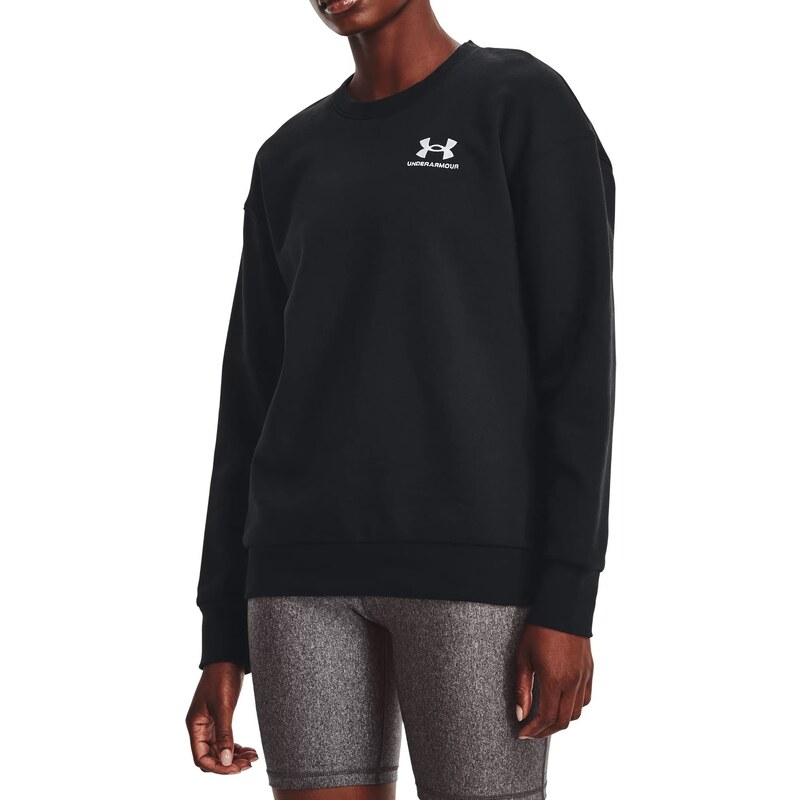 Mikina Under Armour Essential Fleece Crew-BLK 1373032-001