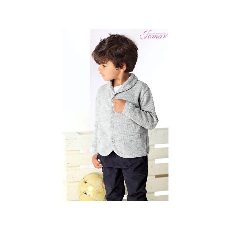 Chlapecký šedý svetr, sako, Jomar 417