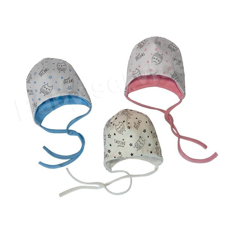 Kojenecká čepice bílá sovy