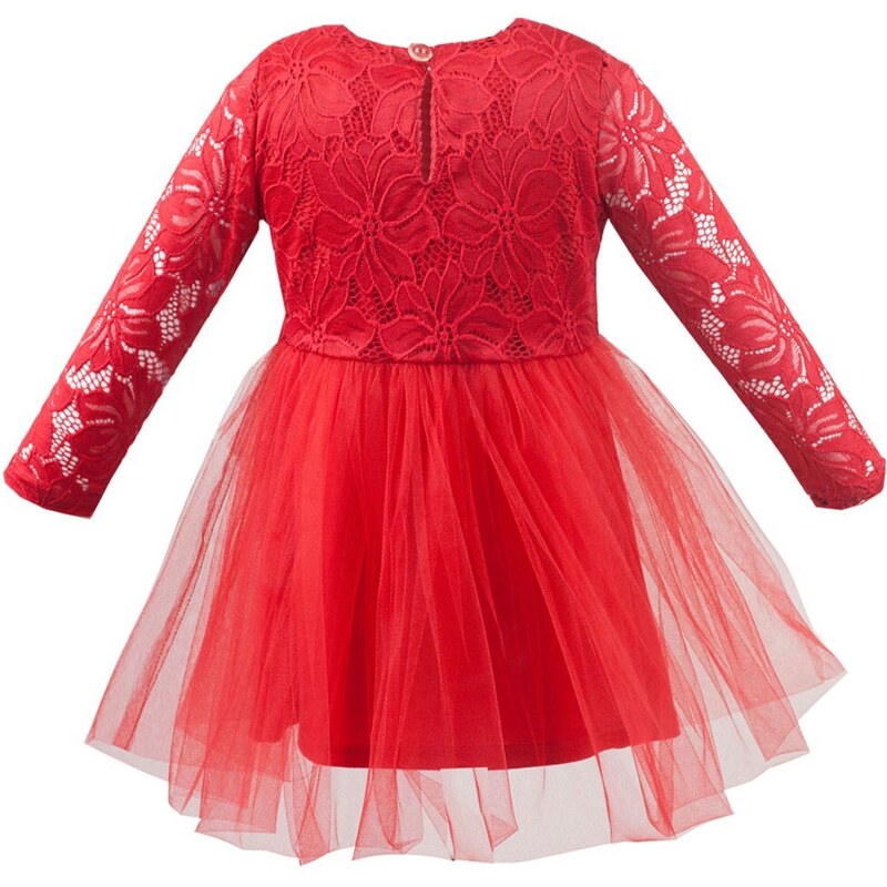 Divčí šaty červené Elena