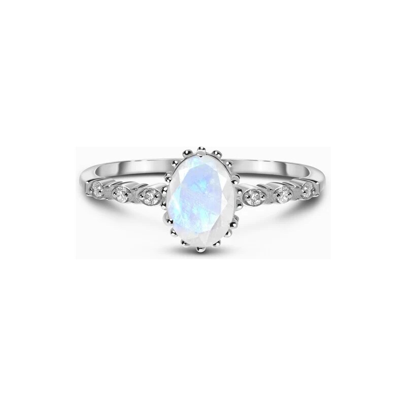 Royal Exklusive Royal Fashion stříbrný prsten GU-DR23095R-SILVER-MOONSTONE-TOPAZ