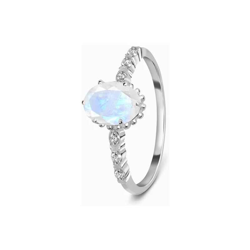 Royal Exklusive Royal Fashion stříbrný prsten GU-DR23095R-SILVER-MOONSTONE-TOPAZ