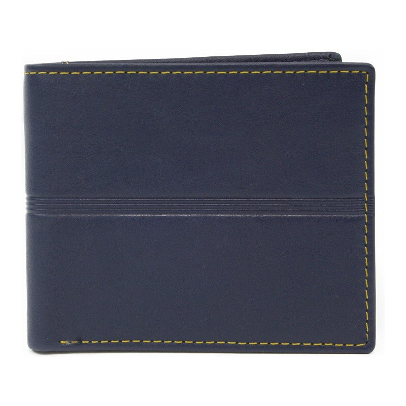 Tmavě modrá kožená pánská peněženka Solveig