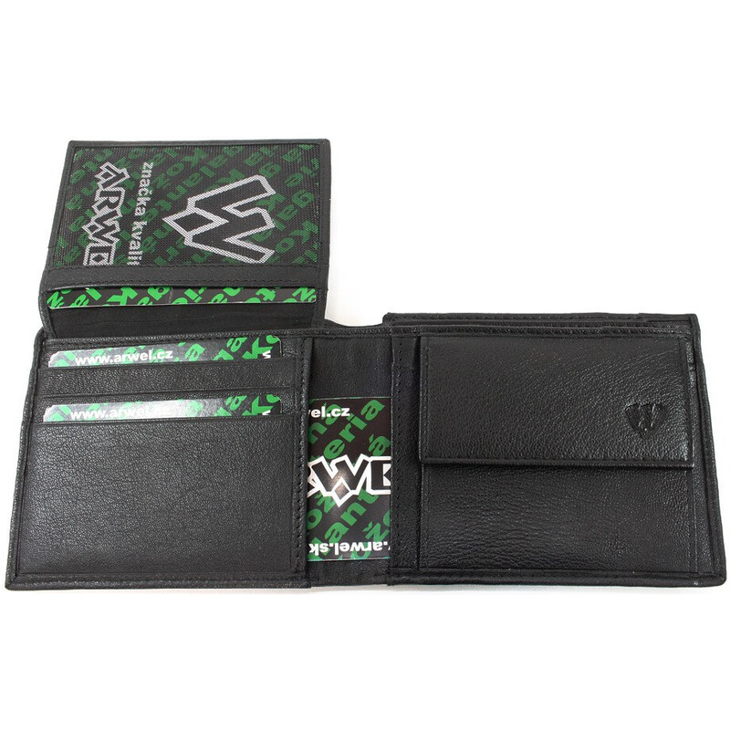 Černá pánská kožená peněženka Majvor