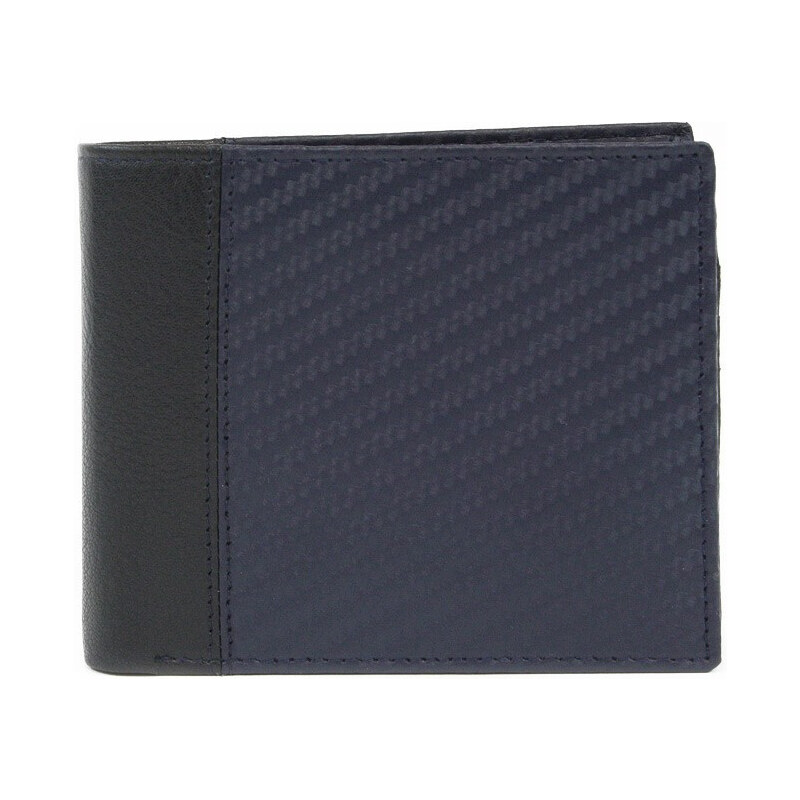 Černomodrá kožená pánská peněženka Fingal