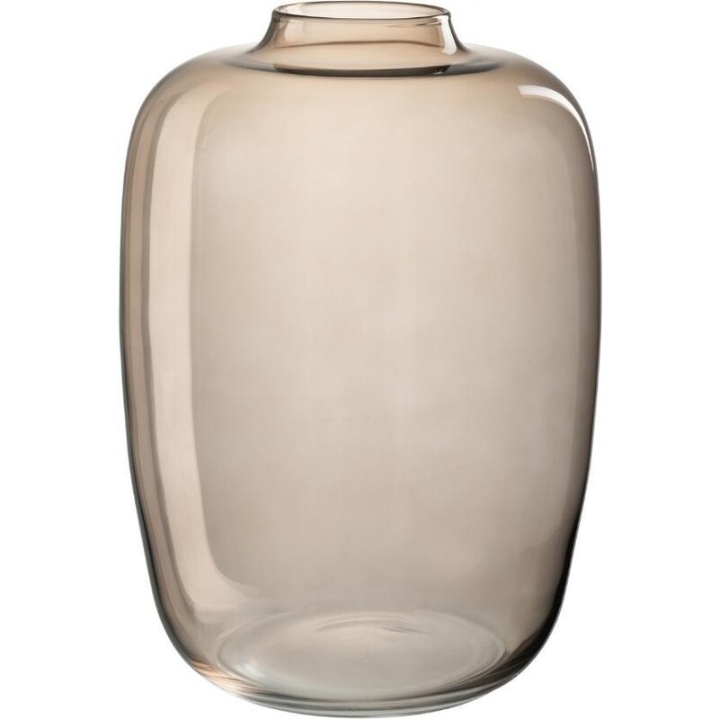 Světle hnědá skleněná váza J-Line Nogun 35,5 cm