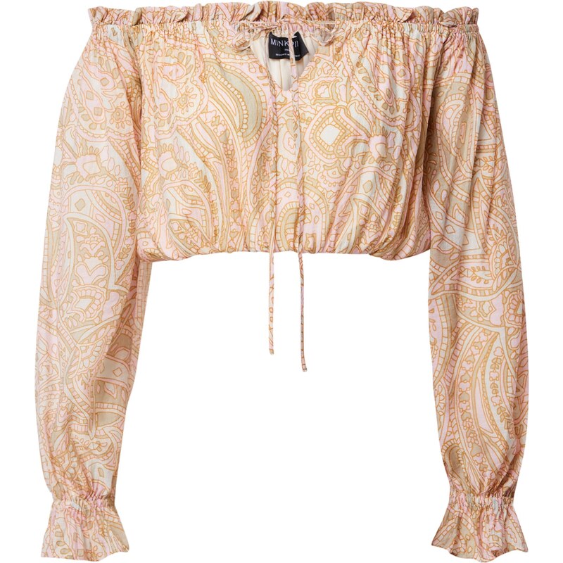 MINKPINK Halenka CATALINA béžová / oranžová / růžová