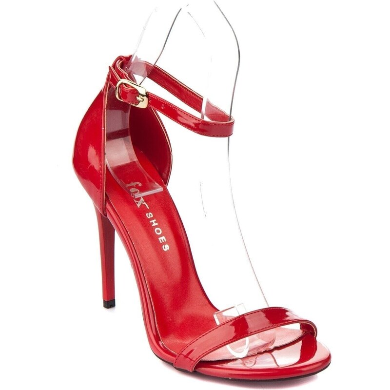 Fox Shoes Red Patent Leather Women's Heeled Shoes