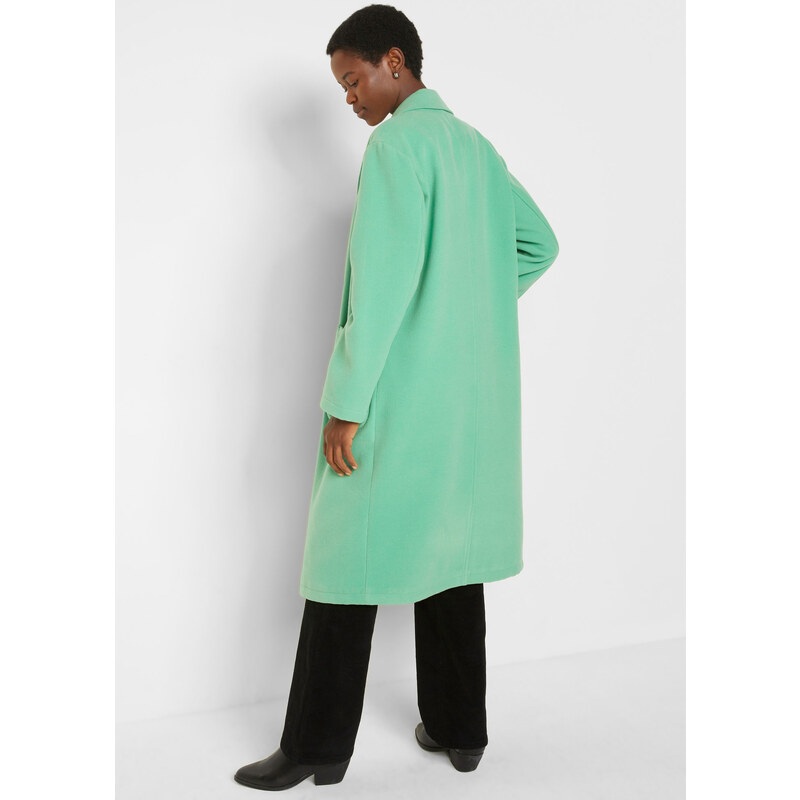 bonprix Ležérní kabát z imitátu vlny Zelená