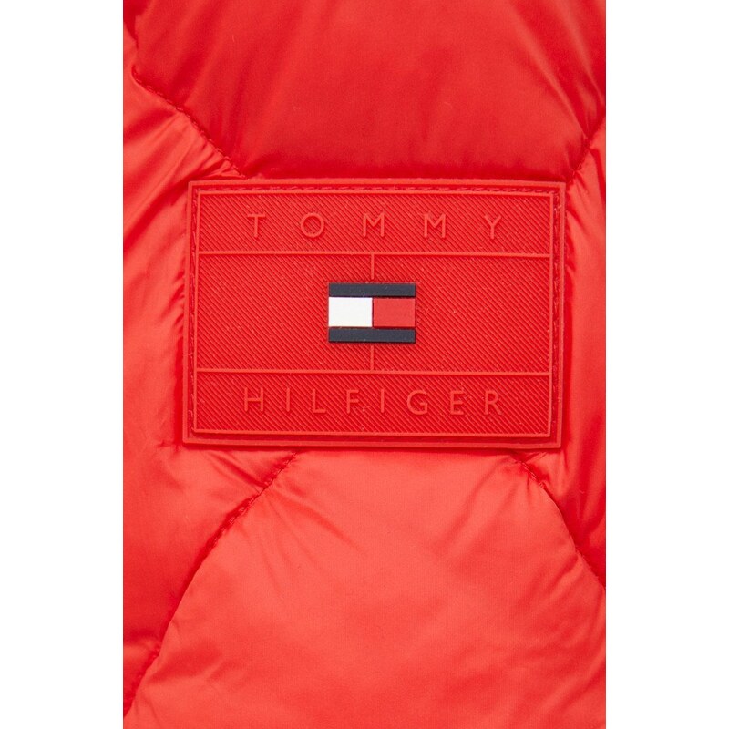 Bunda Tommy Hilfiger pánská, červená barva, přechodná