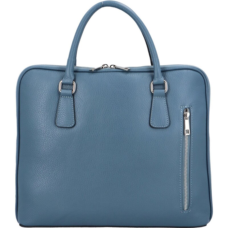 Delami Vera Pelle Kožená business taška na laptop Kendall, D41 džínová modrá
