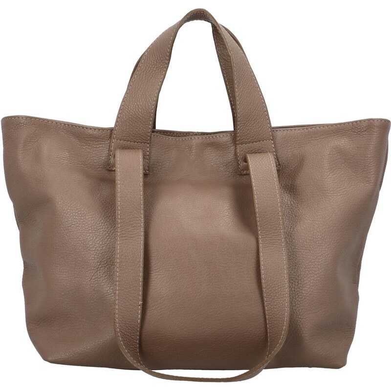 Dámská kožená kabelka taupe - ItalY Nicola taupe 115372066