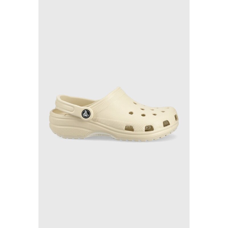 Pantofle Crocs Classic dámské, béžová barva, 10001