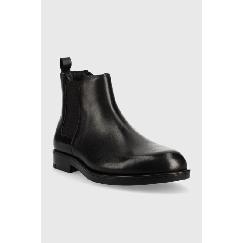 Kožené kotníkové boty Calvin Klein Chelsea Boot pánské, černá barva