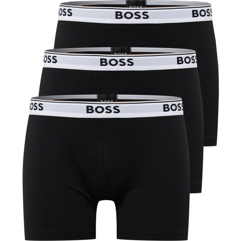 BOSS Boxerky Power světle šedá / černá / bílá