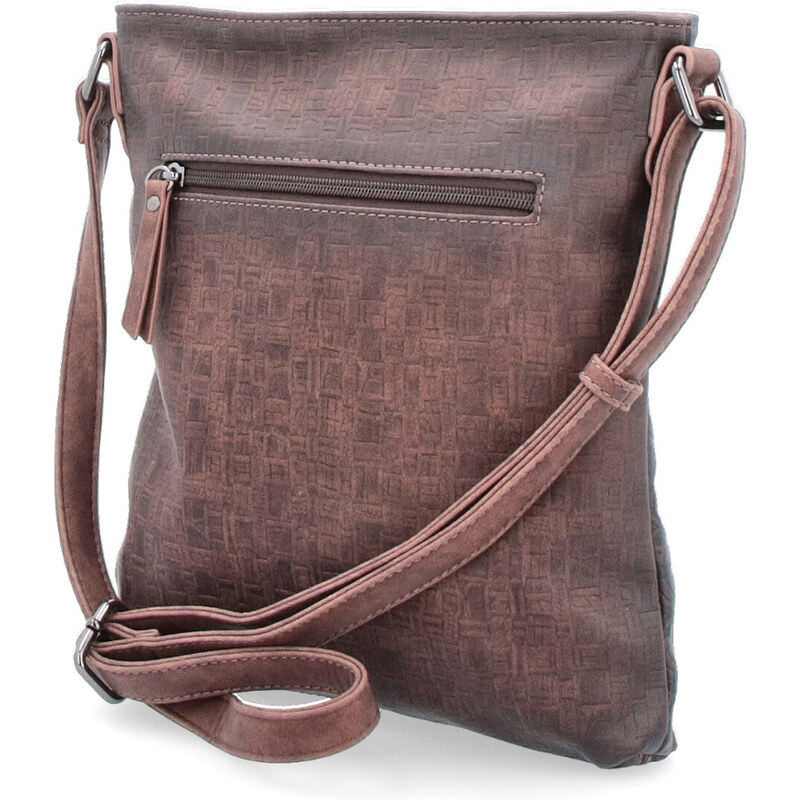 Kabelka ze syntetické kůže crossbody Indee hnědá 6294 H