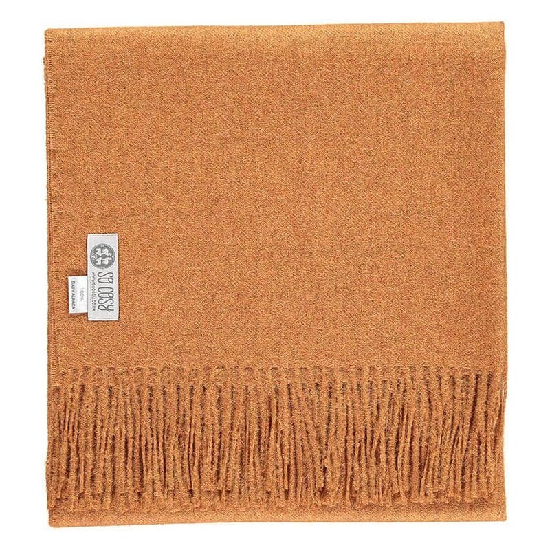 So Cosy UK Vlněná alpaka šála Lilly curry 60x200 43387472