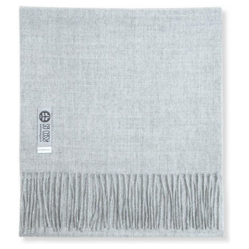 So Cosy UK Vlněná alpaka šála Toni silver grey 30x200 43387469