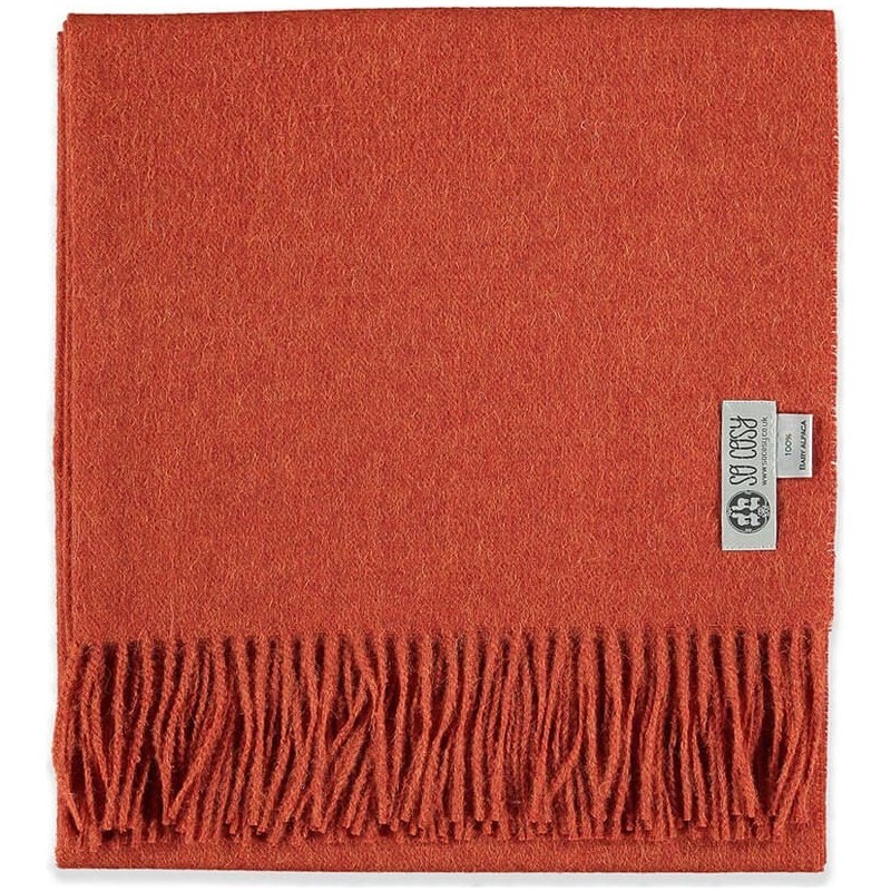 So Cosy UK Vlněná alpaka šála Lilly deep orange 60x200 43395753