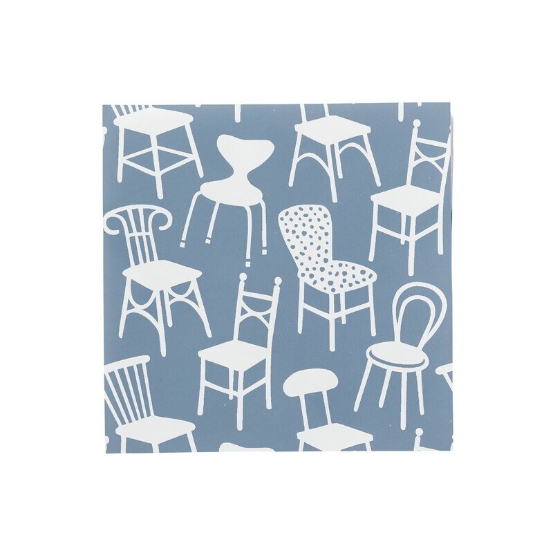 Klippan Švédsko Papírové ubrousky Chairs 33x33 20ks