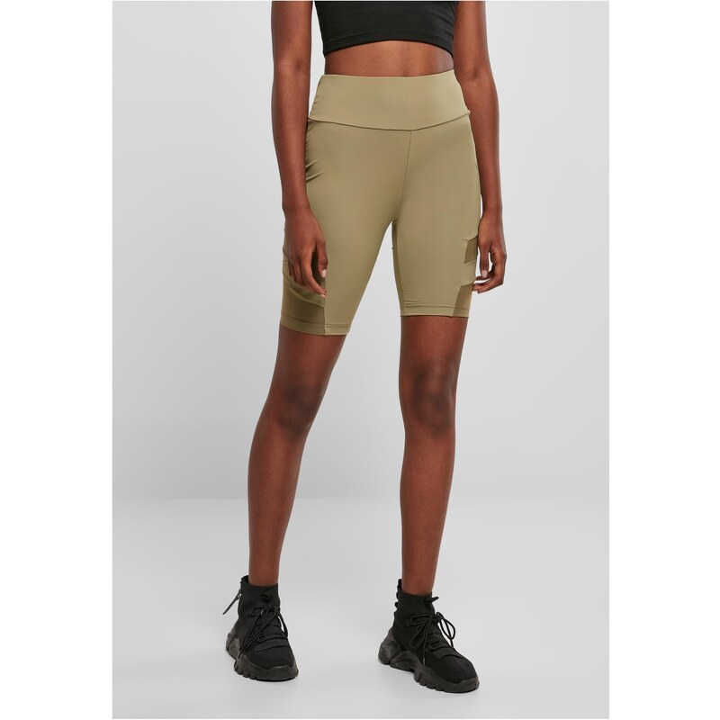 UC Ladies Dámské khaki šortky High Waist Tech Mesh Cycle