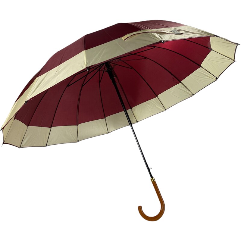 Swifts Holový deštník s béžovým okrajem červená 1102