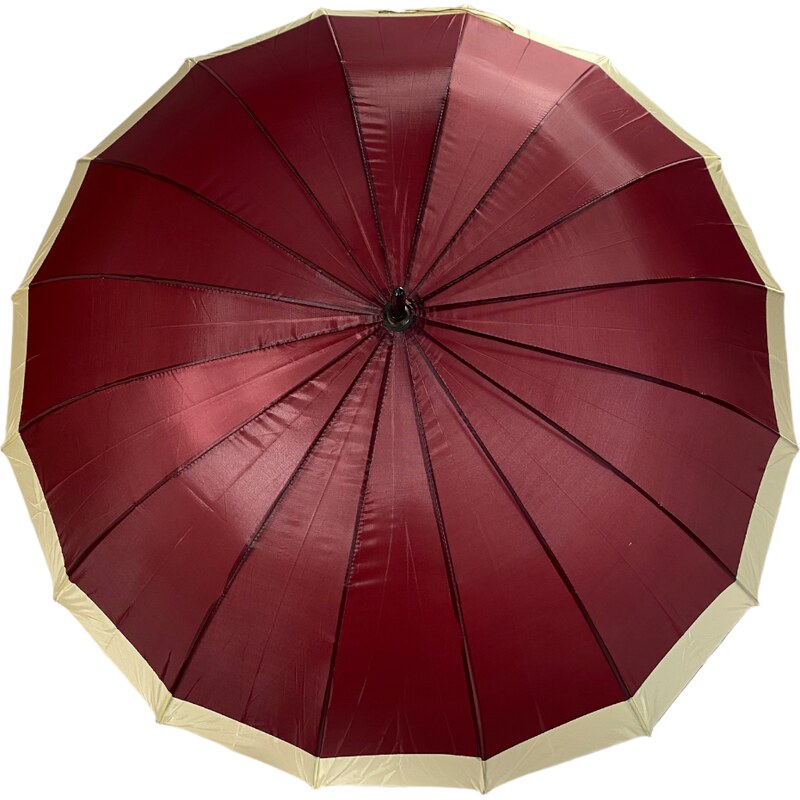 Swifts Holový deštník s béžovým okrajem červená 1102