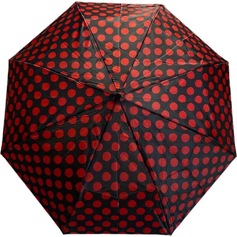 Swifts Skládací deštník s puntíky červená 1114