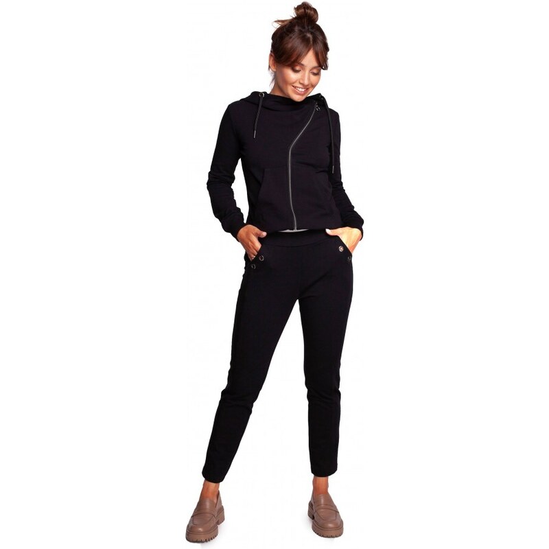 BeWear B243 Kalhoty s rovnými nohavicemi, nohavice s oky - černé 75019142