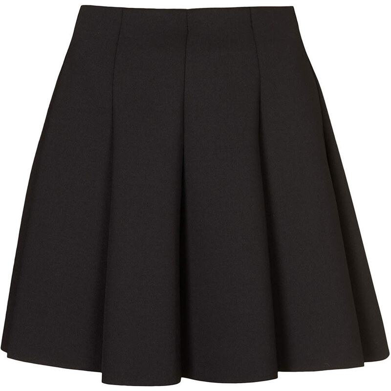 Topshop Black Scuba Flippy Skirt