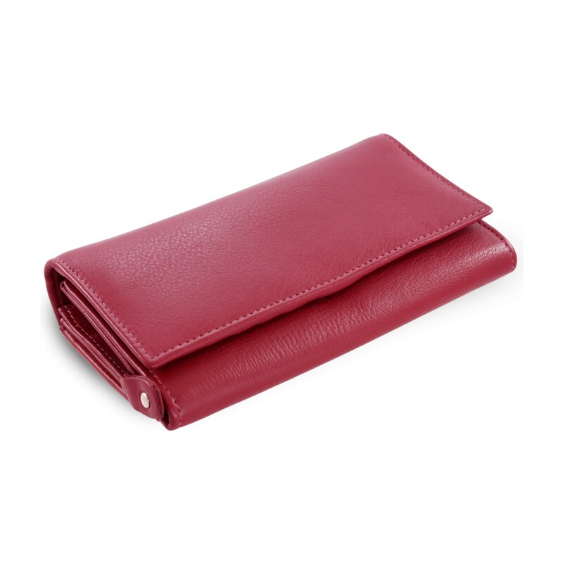 Arwel Burgundy dámská psaníčková kožená peněženka s klopnou 511-2120 97330686